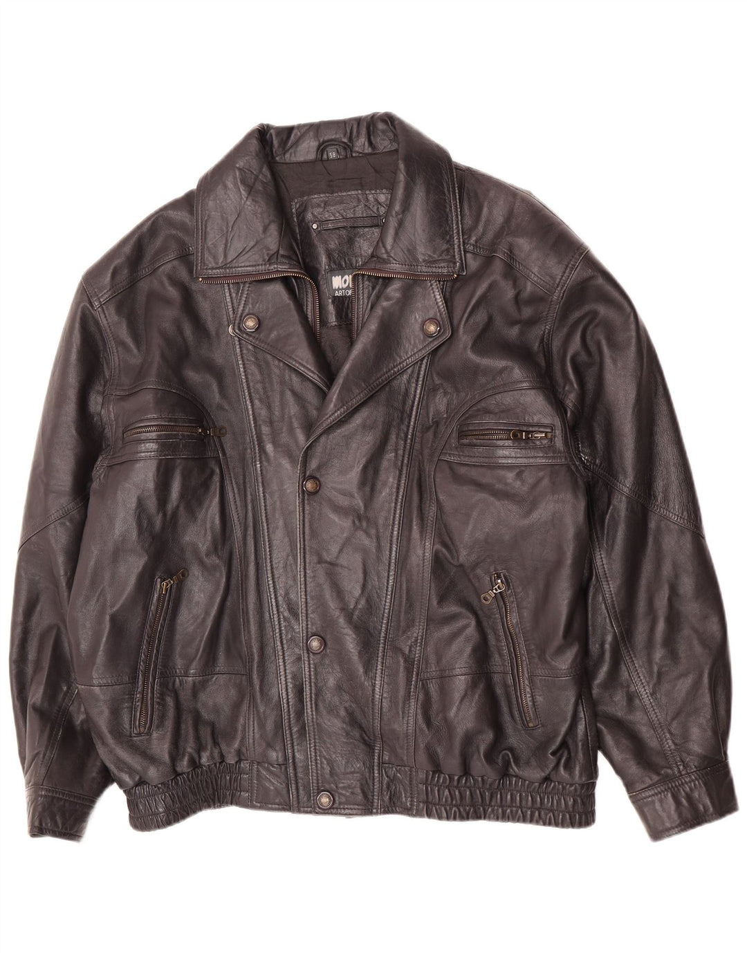 Morena Herren Lederjacke UK 44 2XL Marineblau Biker