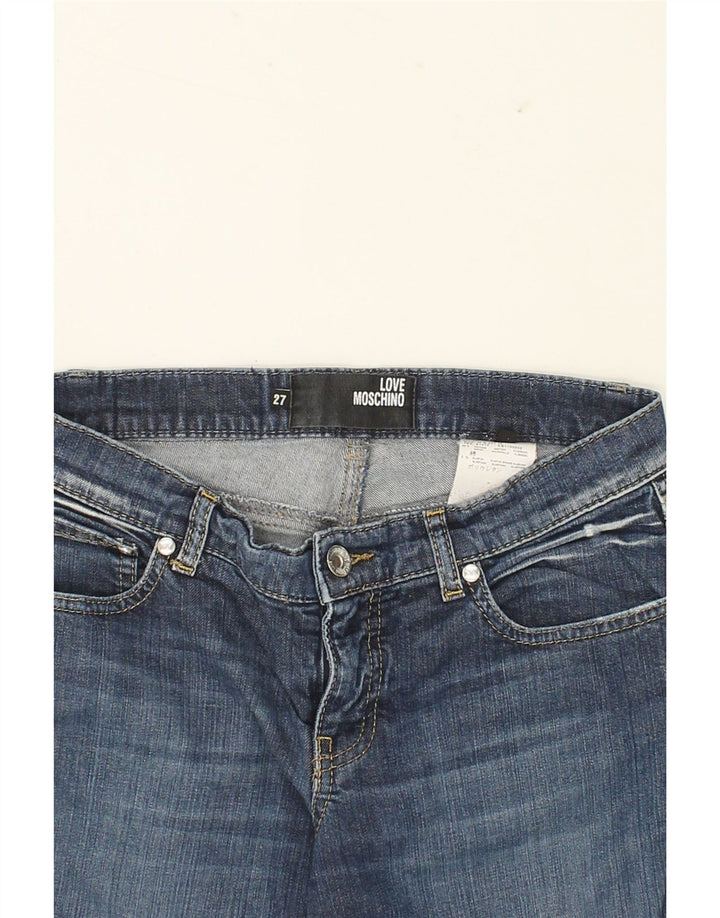 MOSCHINO Womens Straight Jeans W27 L33 Blue Cotton Vintage Moschino and Second-Hand Moschino from Messina Hembry 