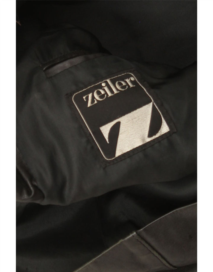 Zeiler Herren Lederjacke UK 40 Large Schwarz