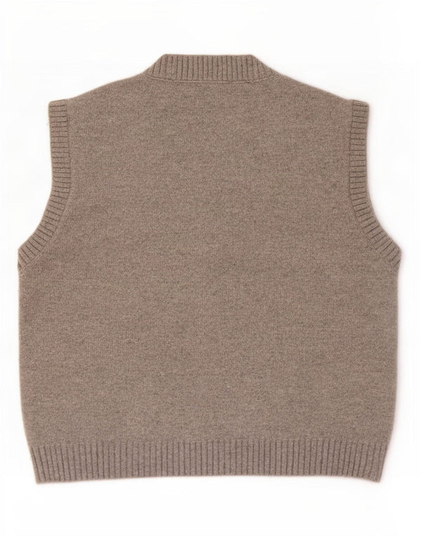 Zara Damen Weste Tank Top UK 16 Große graue Wolle