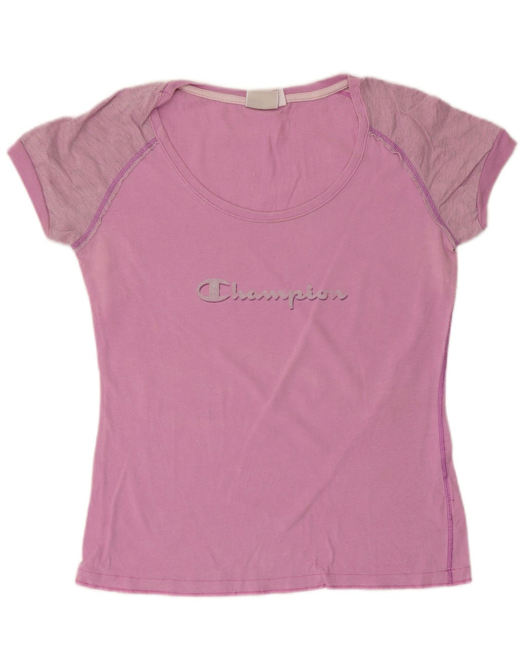 Champion Damen Grafik-T-Shirt-Oberteil UK 12 Mittelrosa