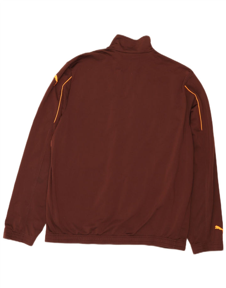Puma Herren-Trainingsanzug-Top-Jacke, groß, Burgunderrot, Farbblock