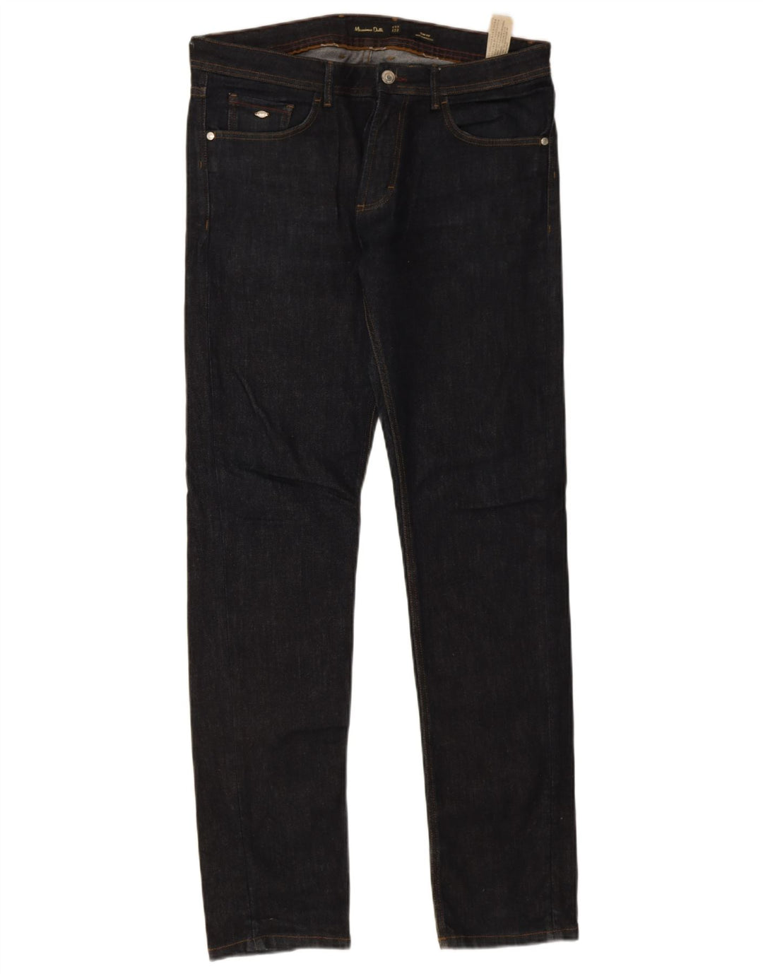 Massimo Dutti Herren Slim Jeans EU 42 Groß W32 L32 Marineblau Baumwolle