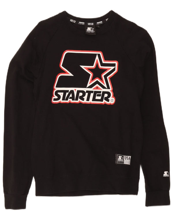 Starter Herren-Sweatshirt mit Grafik, Größe S, schwarze Baumwolle