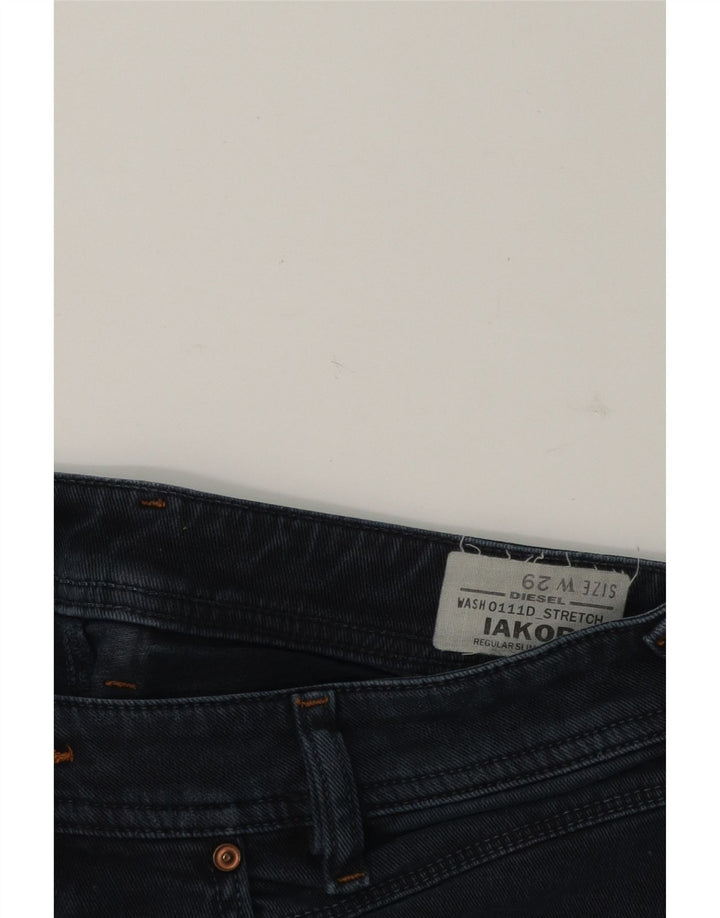 DIESEL Womens Iakop Regular Slim Straight Jeans W29 L30 Black Cotton Vintage Diesel and Second-Hand Diesel from Messina Hembry 