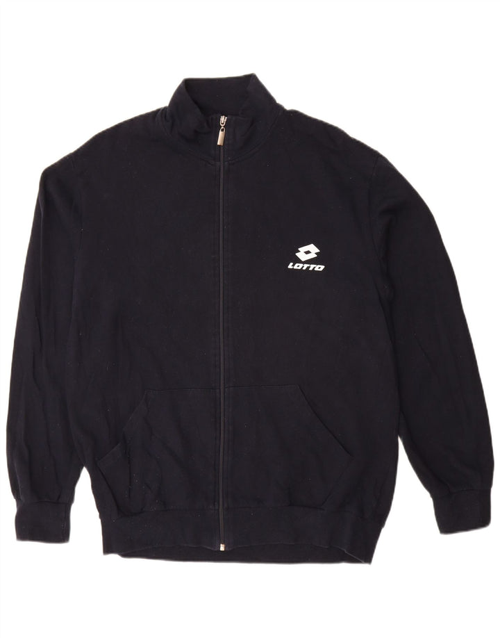 Lotto Herren-Trainingsanzug-Oberteil, Jacke, XL, Marineblau, Baumwolle