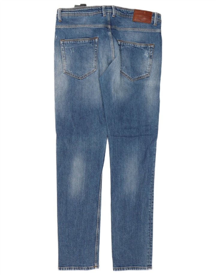 Zara Herren Slim Jeans EU 42 Large W32 L32 Blau