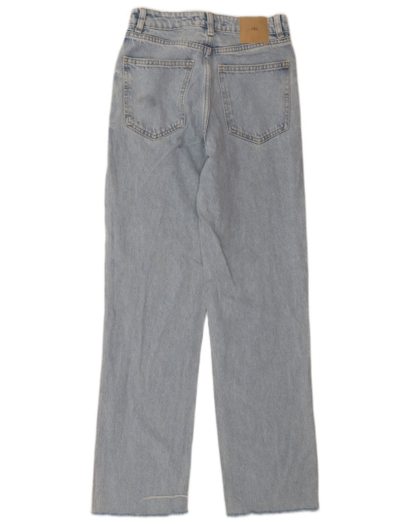Zara Womens Straight Jeans EU 32 2XS W22 L30 Blue Cotton