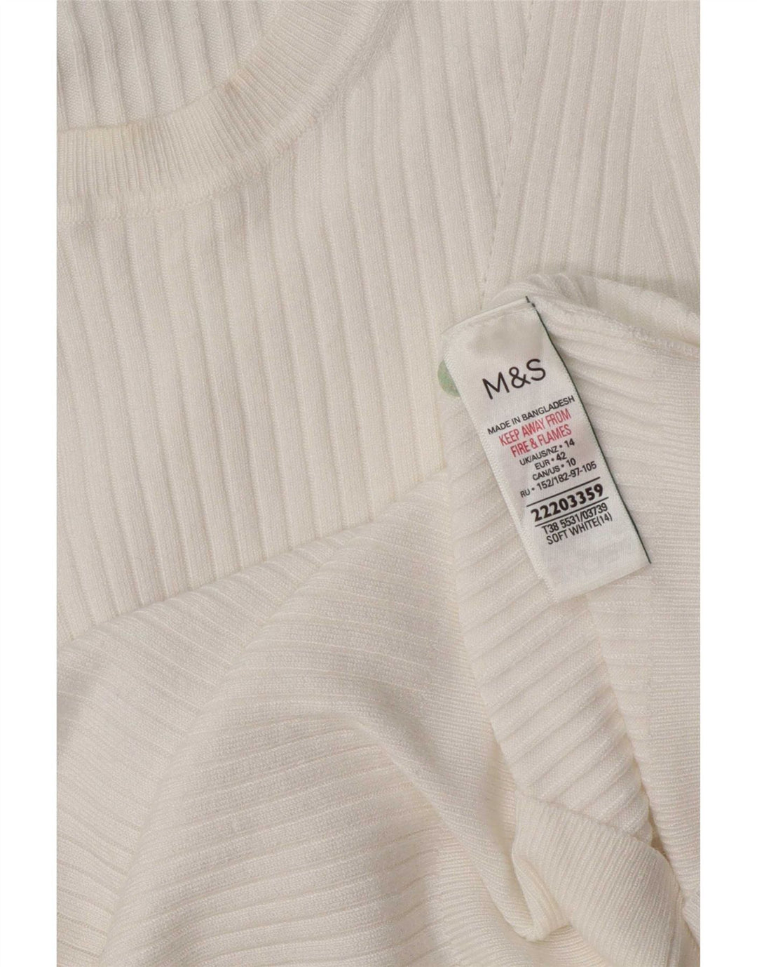 Marks & Spencer Damen Kurzarm-Blusenoberteil UK 14 Mittelweiße Viskose