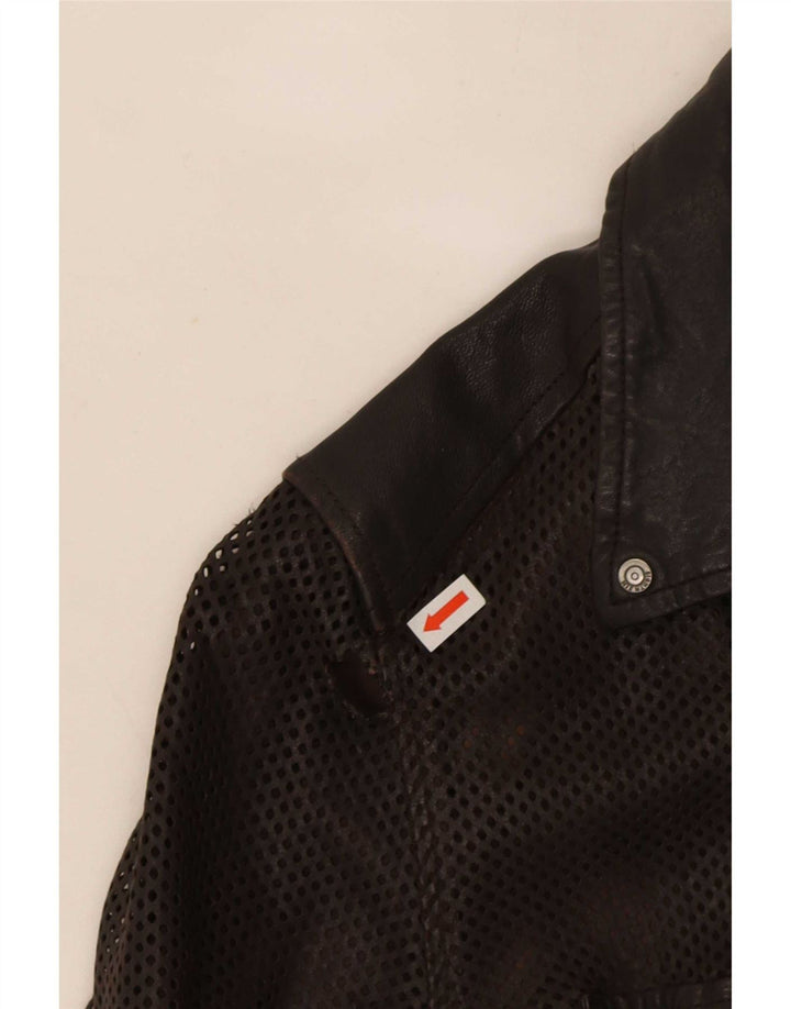 Eighth Sin Damen Leder Bikerjacke UK 10 Small Braun