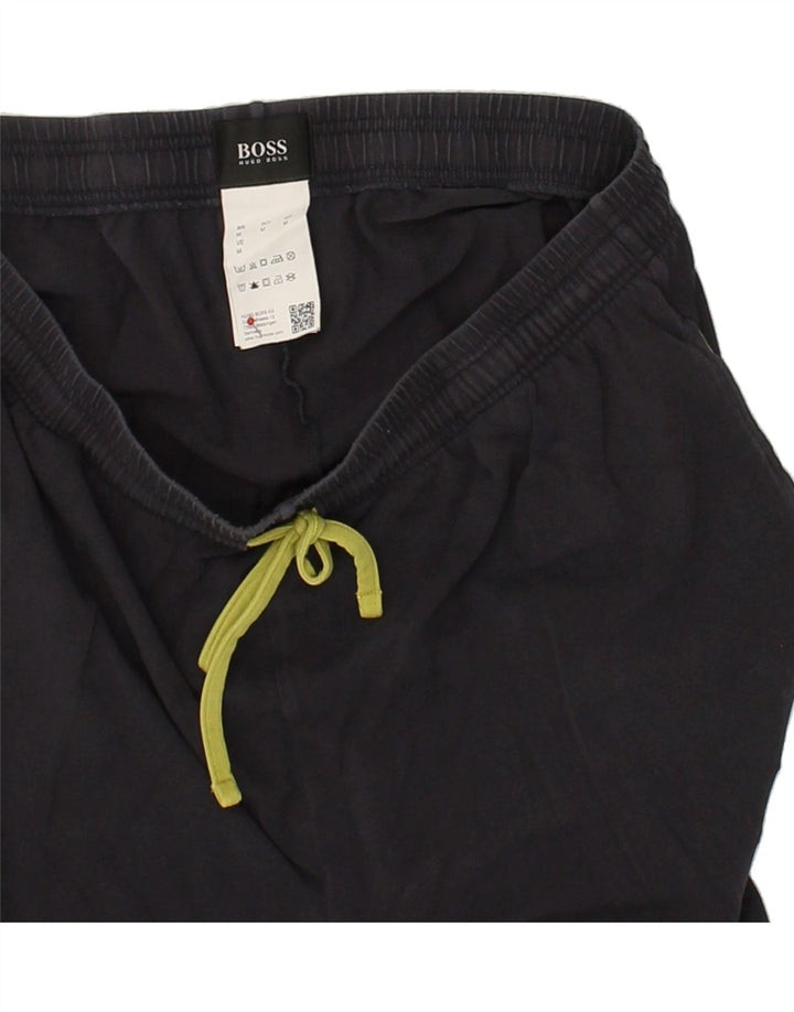 HUGO BOSS Herren Sportshorts mit Grafik, Größe S, marineblaue Baumwolle