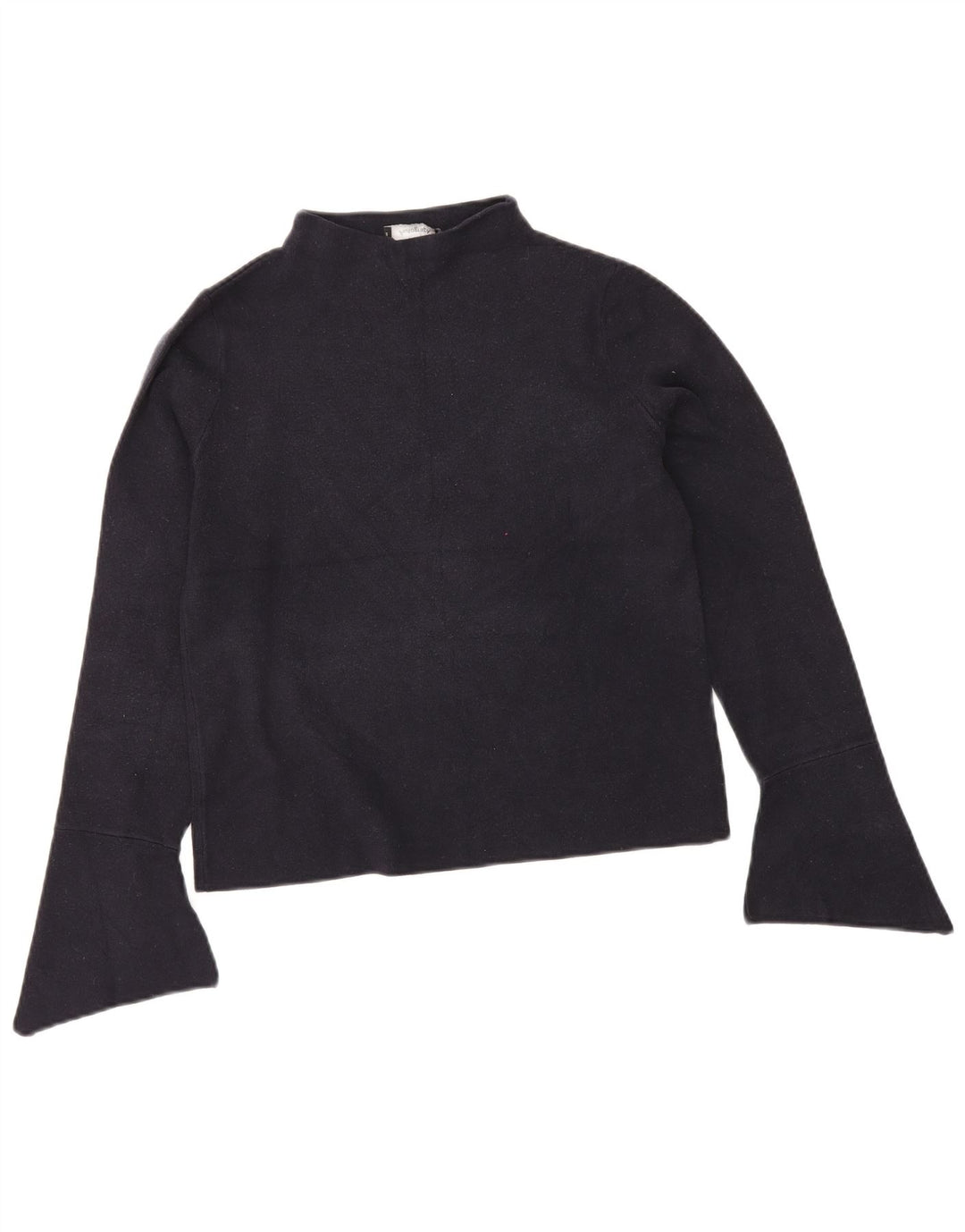 Marks & Spencer Damen Top Langarm UK 12 Medium Marineblau Viskose