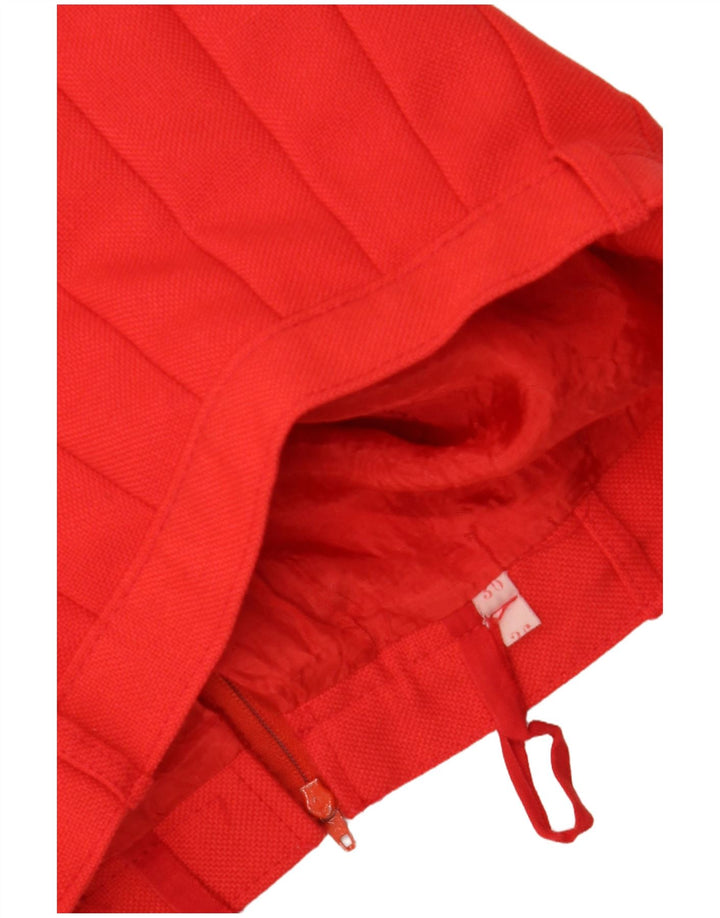 VINTAGE Damen Messerfaltenrock IT 36 XS W24 Rot