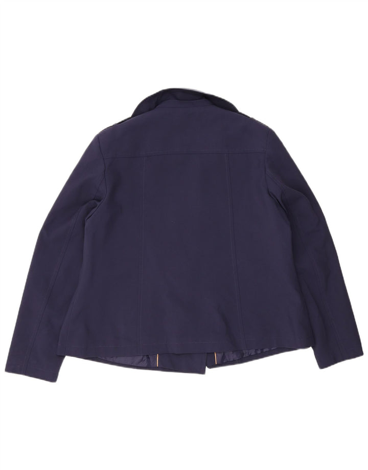 Marks & Spencer Damen Pea Coat UK 16 Large Marineblau Polyester