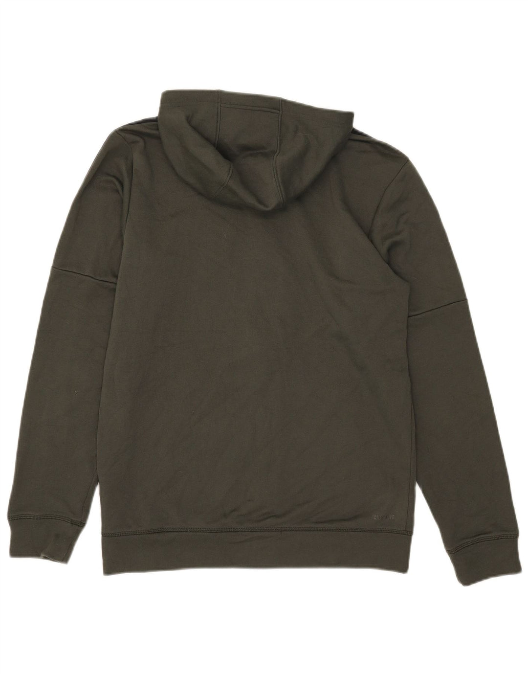 Adidas Herren-Kapuzenpullover mit Reißverschluss, mittleres Khaki, Polyester
