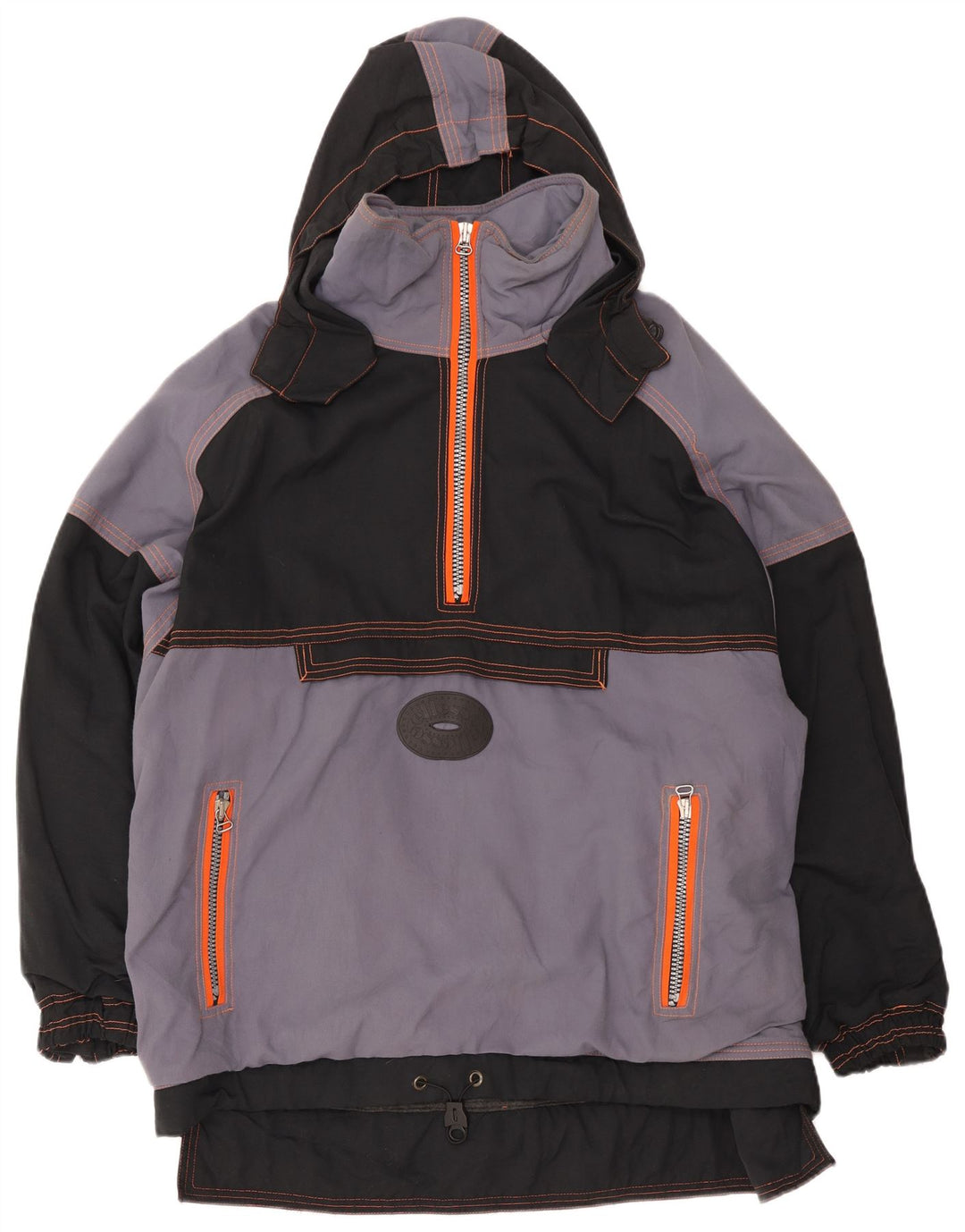 Ellesse Herren-Kapuzenpullover-Skijacke, UK 42, XL, Grau, Colourblock-Polyamid