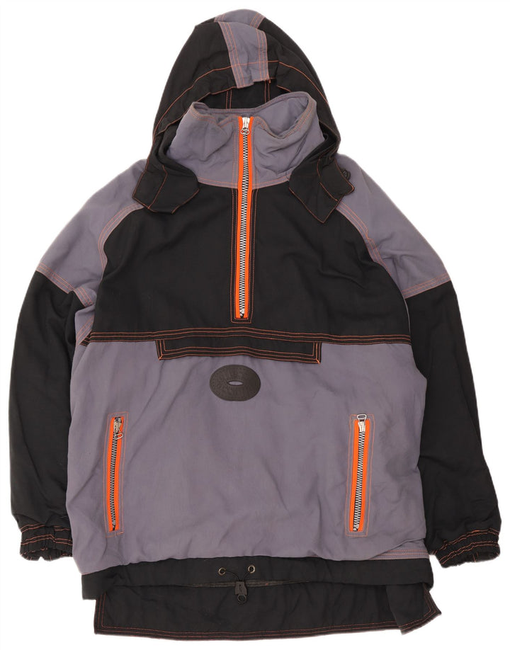 Ellesse Herren-Kapuzenpullover-Skijacke, UK 42, XL, Grau, Colourblock-Polyamid