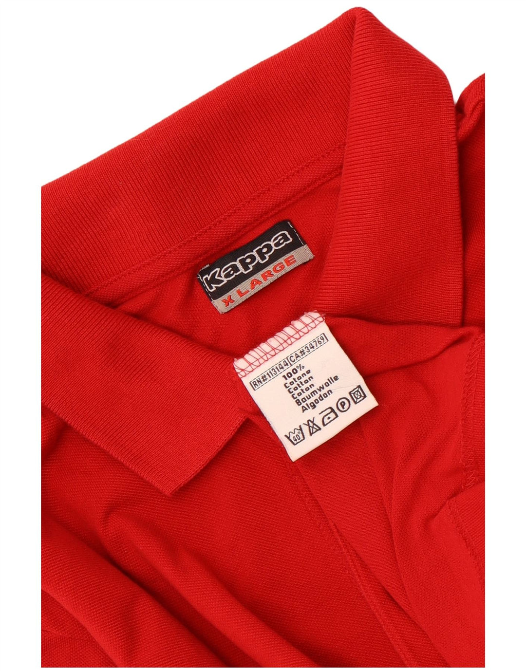 Kappa Herren Poloshirt XL Rot Baumwolle
