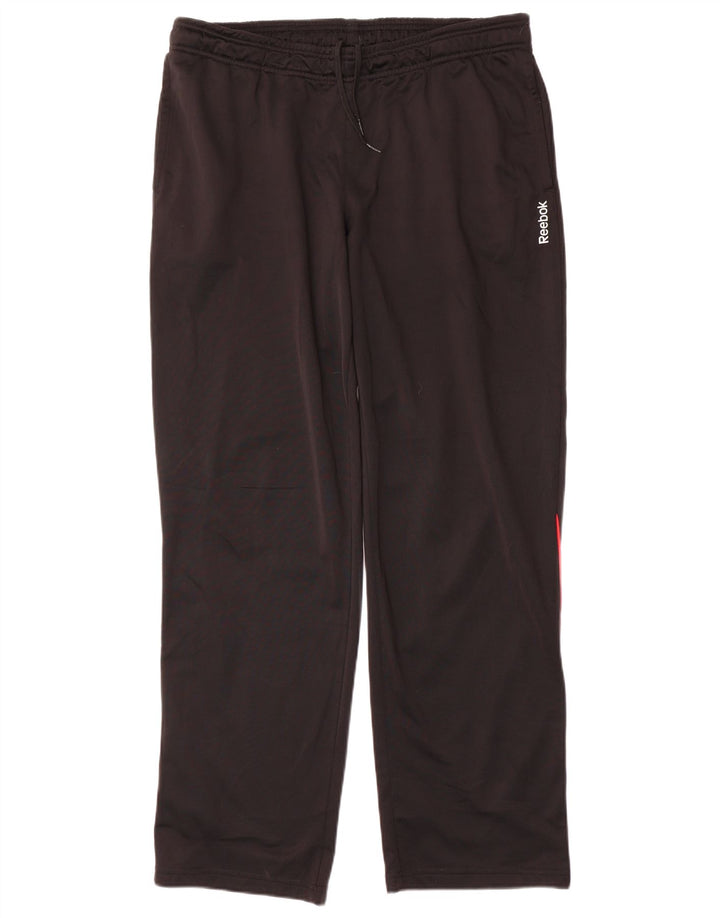 Reebok Herren-Trainingshose, groß, aus schwarzem Polyester