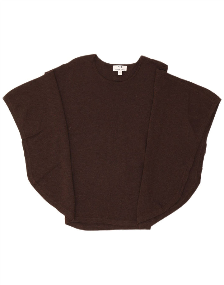 Peter Hahn Damen Ponchopullover UK 14 Mittelbraun