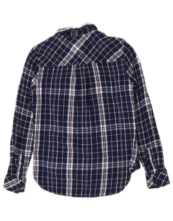 Tommy Hilfiger Mädchen-Flanellhemd, 8–9 Jahre, klein, marineblau, kariert, Viskose