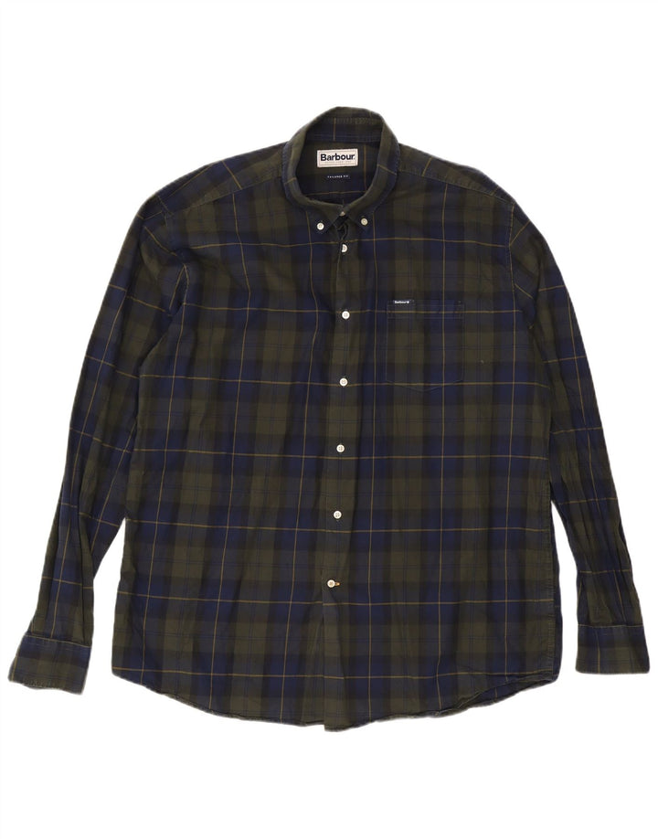 Barbour Herren-Hemd mit maßgeschneiderter Passform, 2XL, grün kariert