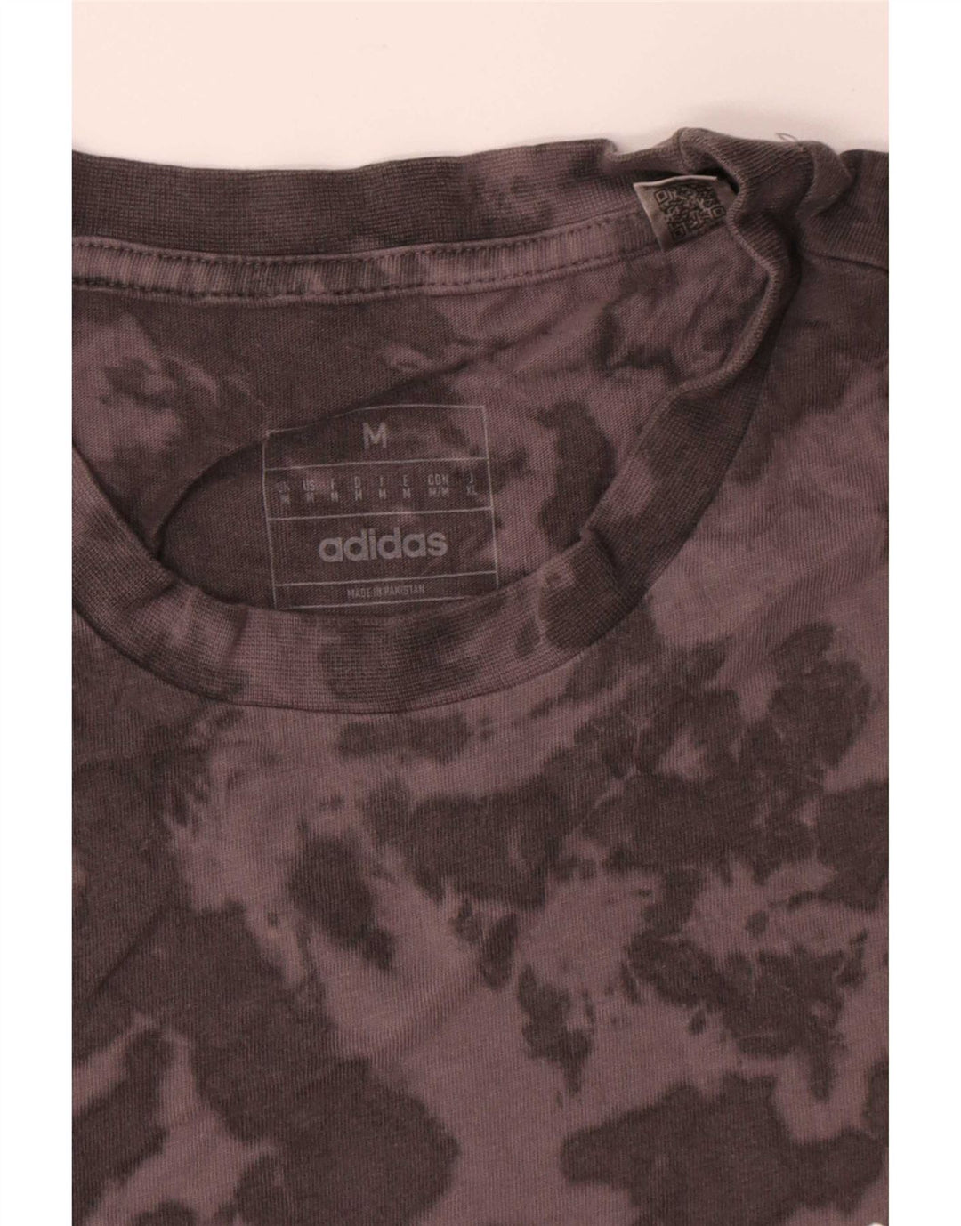 Adidas Herren T-Shirt Top Mittelgraue Batik-Baumwolle