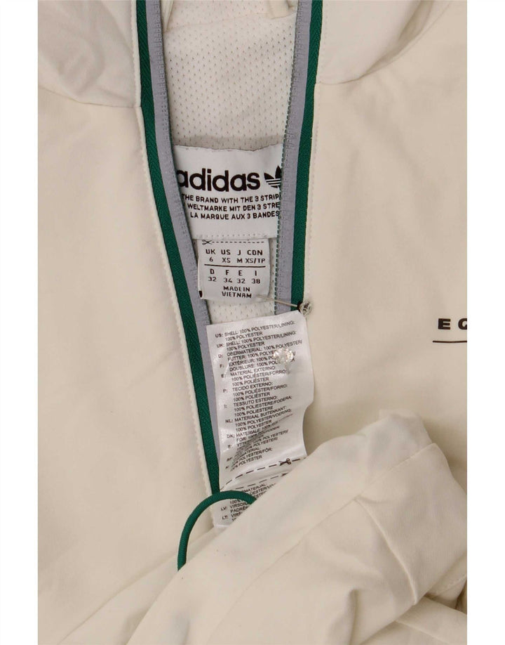 Adidas Damen Übergroße Trainingsjacke, UK 6, XS, Weiß, Polyester