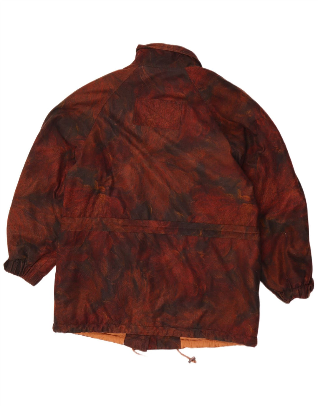 Vintage Damen Windjacke UK 18 XL Braun geblümtes Polyester