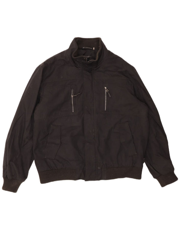 CALVIN KLEIN Herren Bomberjacke UK 40 Large Schwarz Polyester