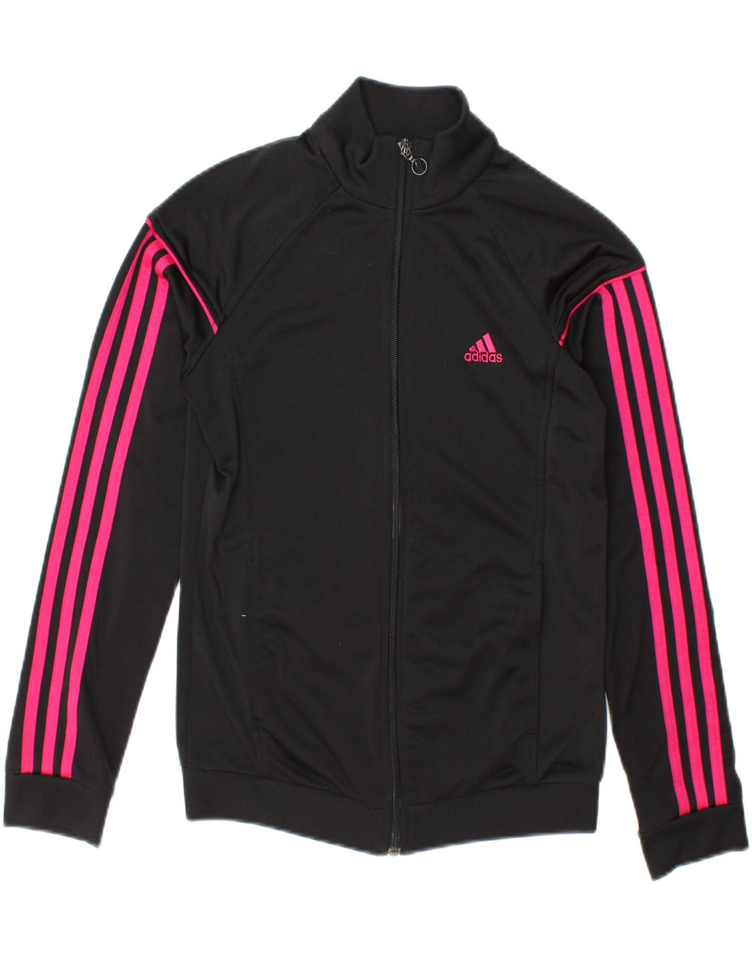 Adidas Damen Graphic Trainingsanzug Top Jacke UK 8/10 Small Schwarz Polyester