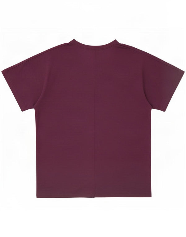 Zara Damen Übergroßes T-Shirt Top UK 20 2XL Lila