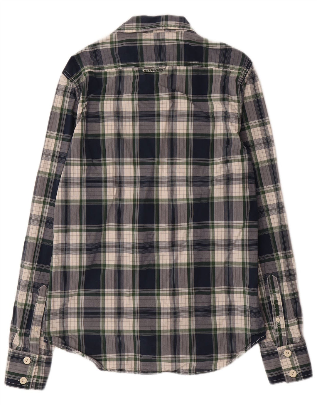 SUPERDRY Herren-Hemd, groß, marineblau, kariert, Baumwolle
