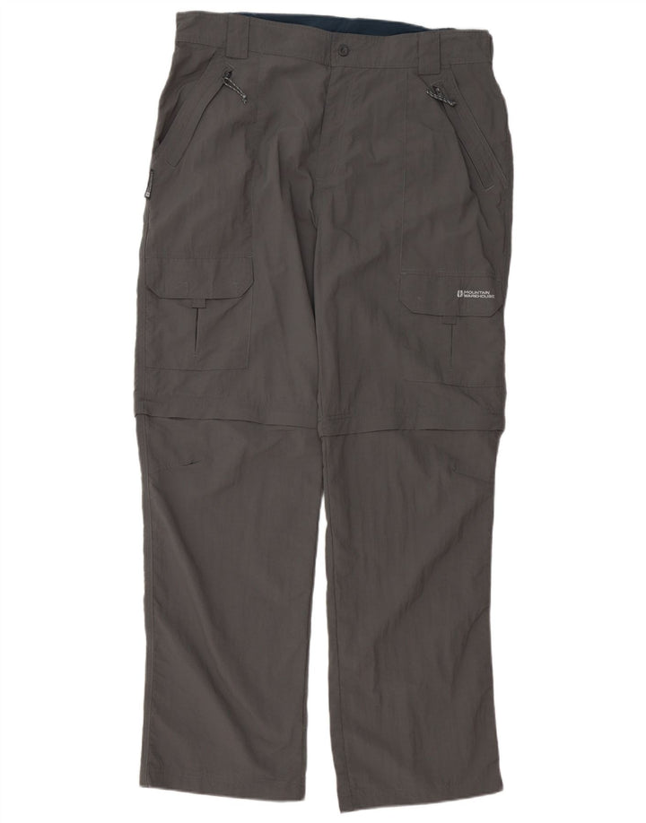 Mountain Warehouse Gerade Herren-Cargohose, W38, L34, graues Nylon