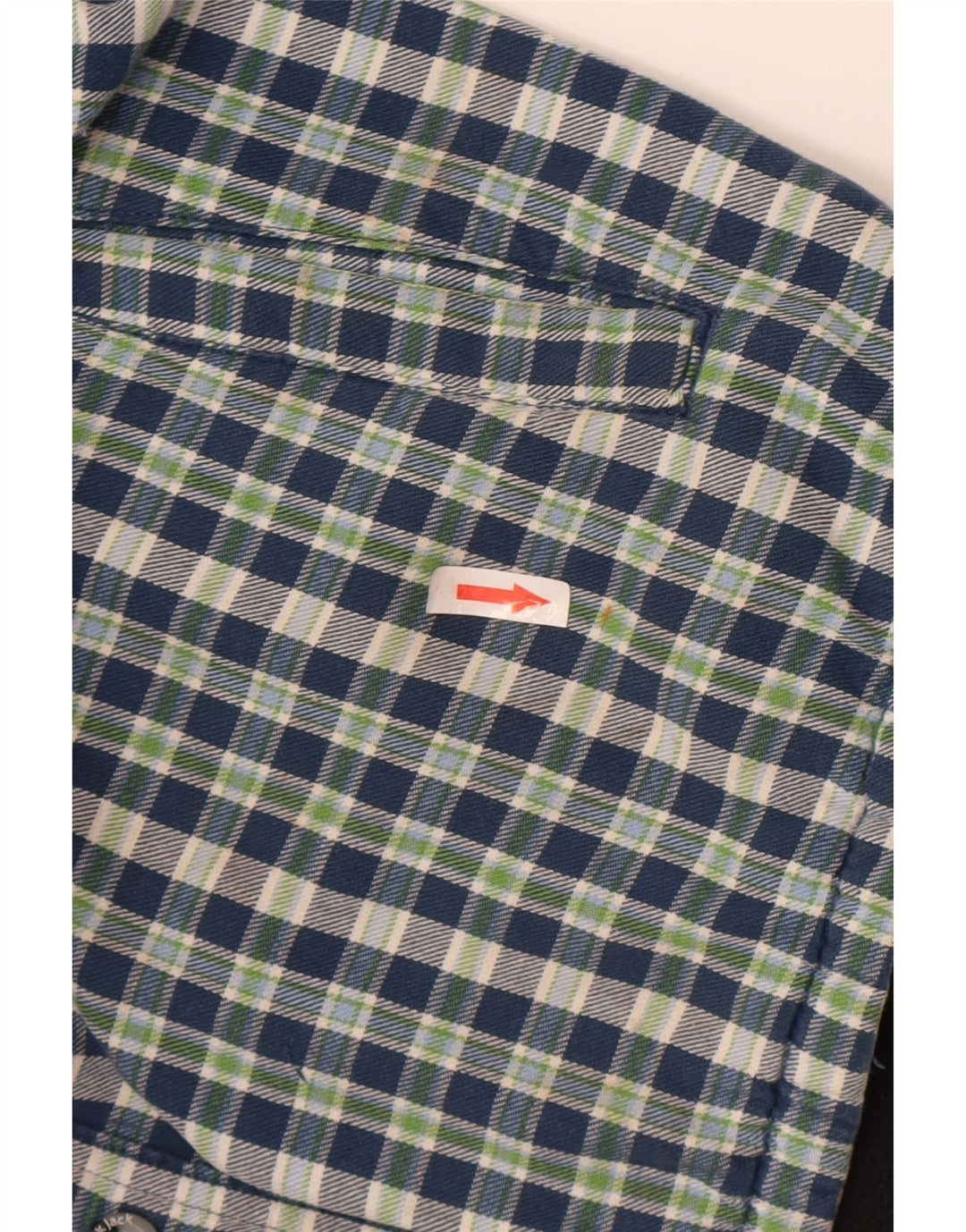 Black Jack Herren-Lumberjack-Flanellhemd, groß, blau kariert, Baumwolle