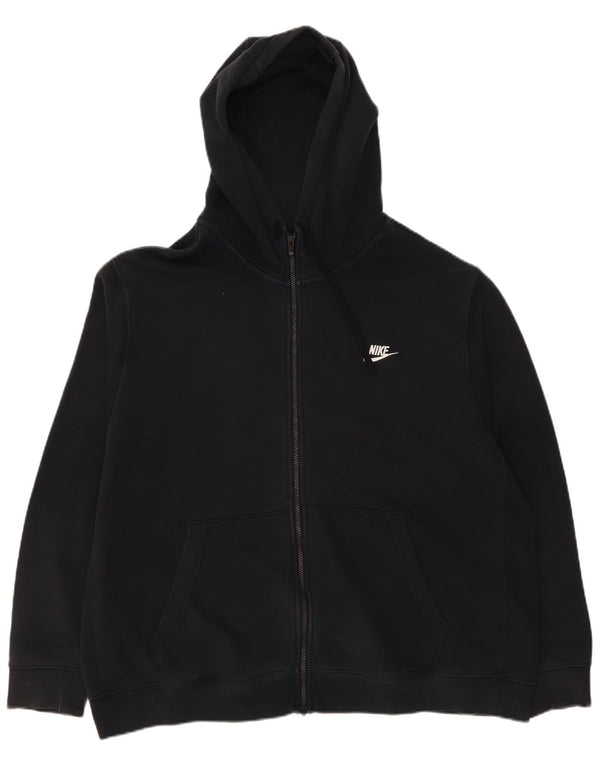 Nike Herren-Kapuzenpullover mit Reißverschluss, 2XL, schwarze Baumwolle