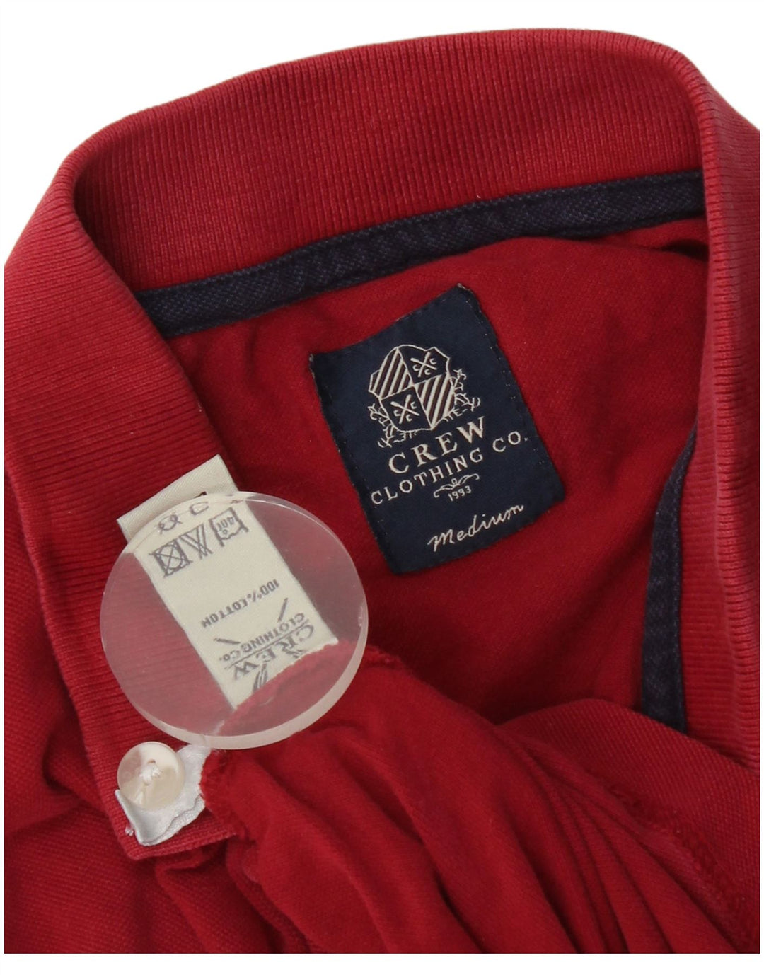 Crew Clothing Herren-Poloshirt aus mittelroter Baumwolle