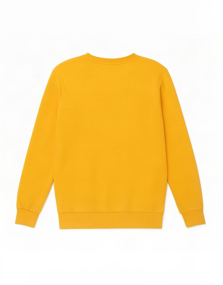 Zara Herren-Sweatshirt-Pullover aus mittelgelber Baumwolle