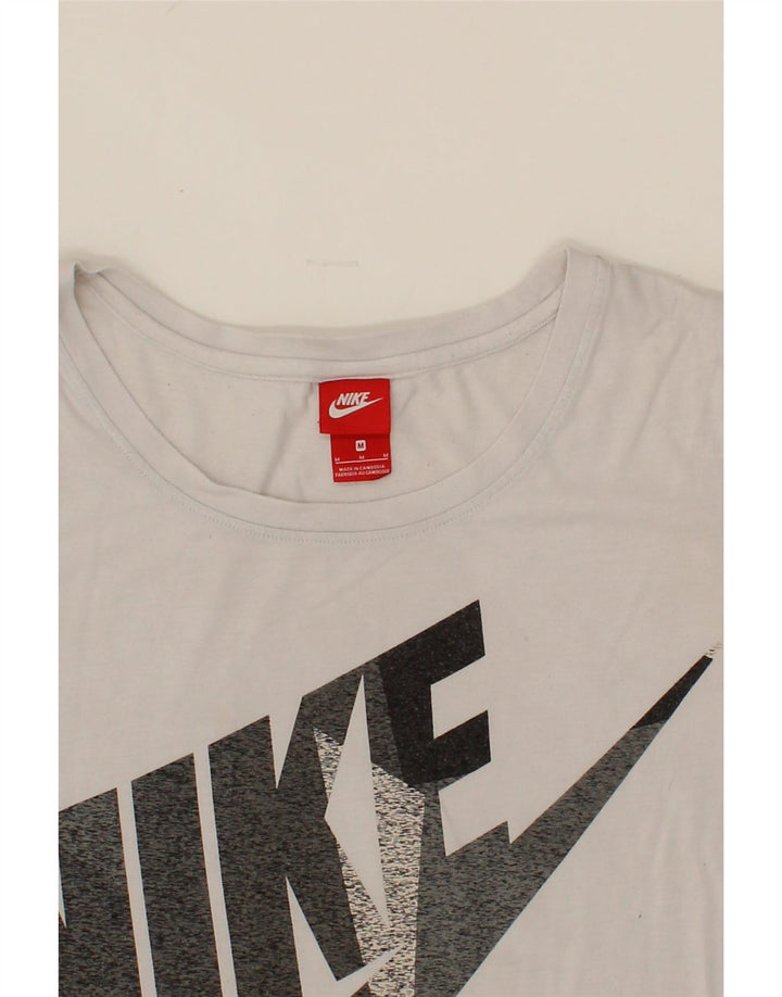NIKE Womens Graphic T-Shirt Top UK 14 Medium White Vintage Nike and Second-Hand Nike from Messina Hembry 