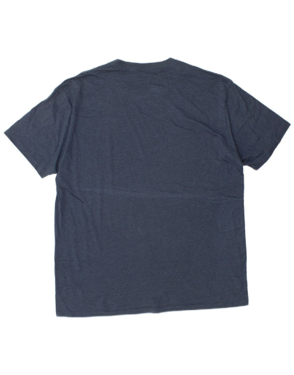 EDDIE BAUER Herren-T-Shirt mit Grafik, groß, aus blauer Baumwolle