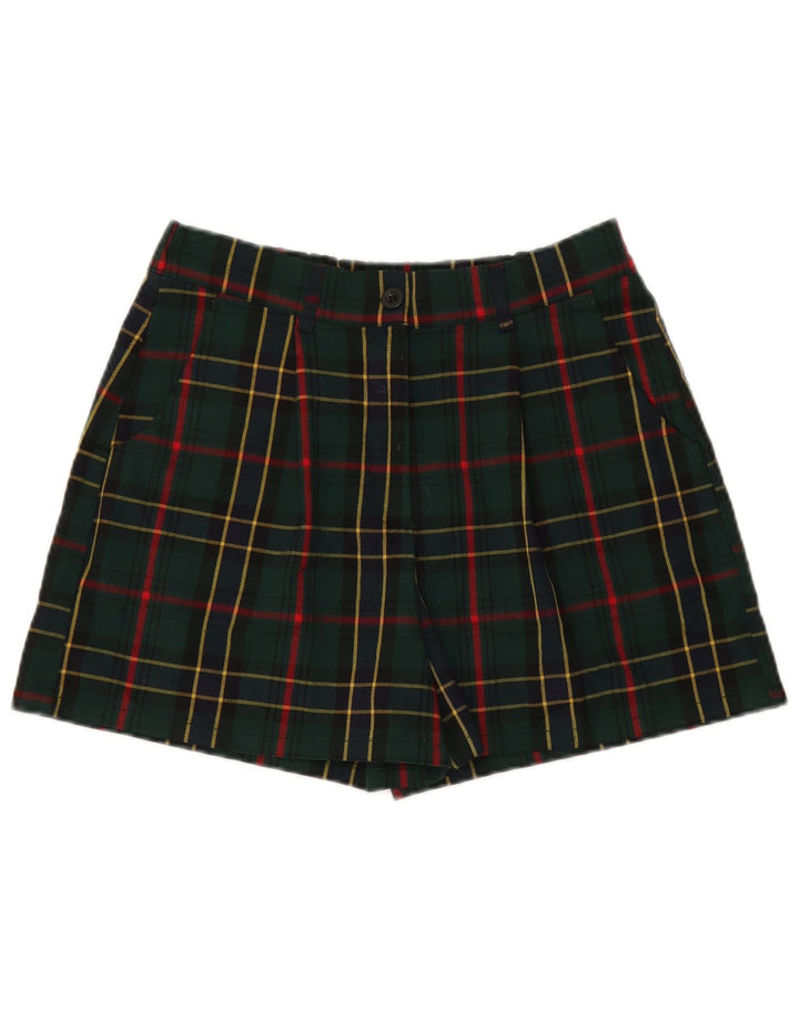 Nice & Chic Damen-Chinoshorts, Größe L, W32, grün kariert, Polyester