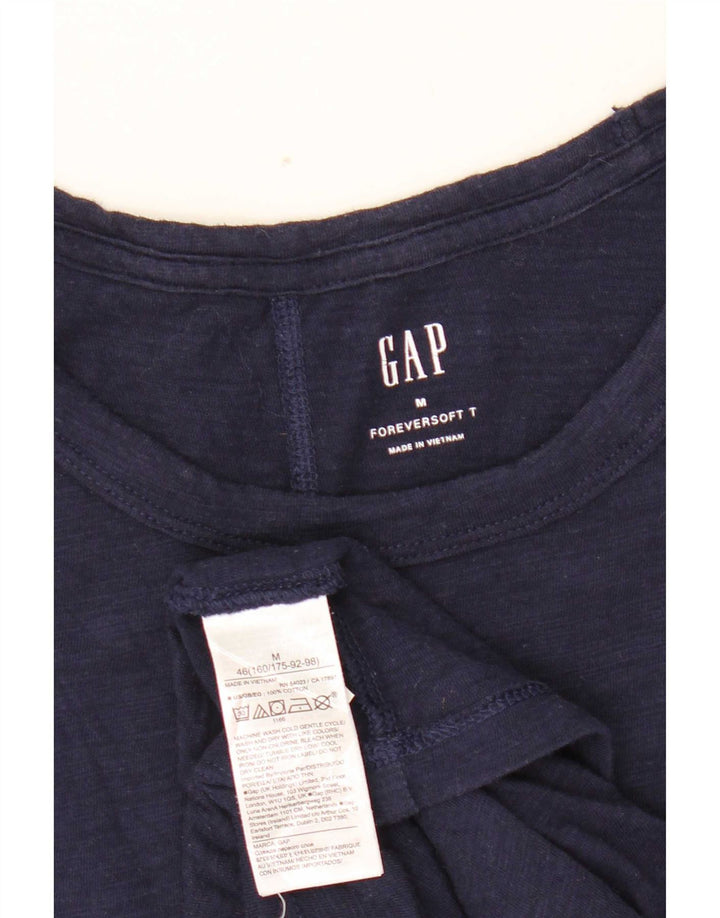 Gap Damen T-Shirt Top UK 12 Medium Marineblau Baumwolle