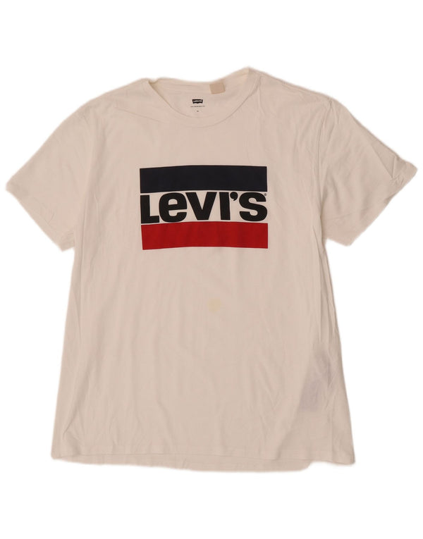 Levi's Herren-T-Shirt mit Grafik, XL, weiße Baumwolle