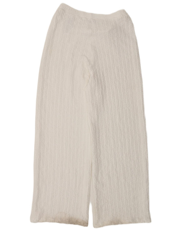 Marks & Spencer Damen-Freizeithose mit weitem Bein, UK 12, M, W30, L32, Weiß
