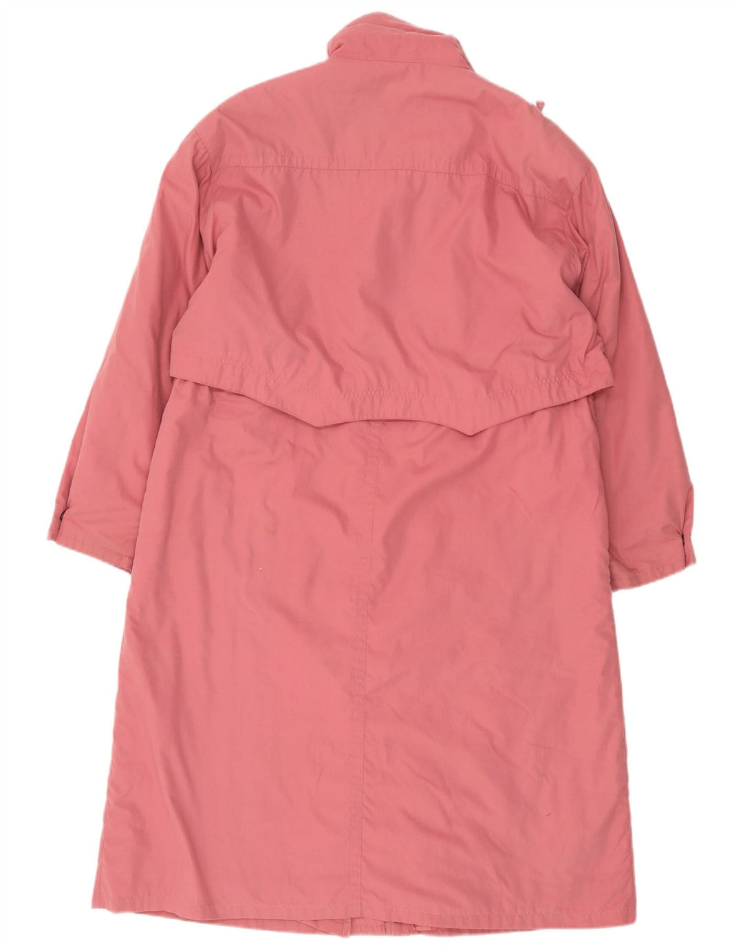 VINTAGE Damen Übergroßer Trenchcoat UK 16 Großes rosa Polyester