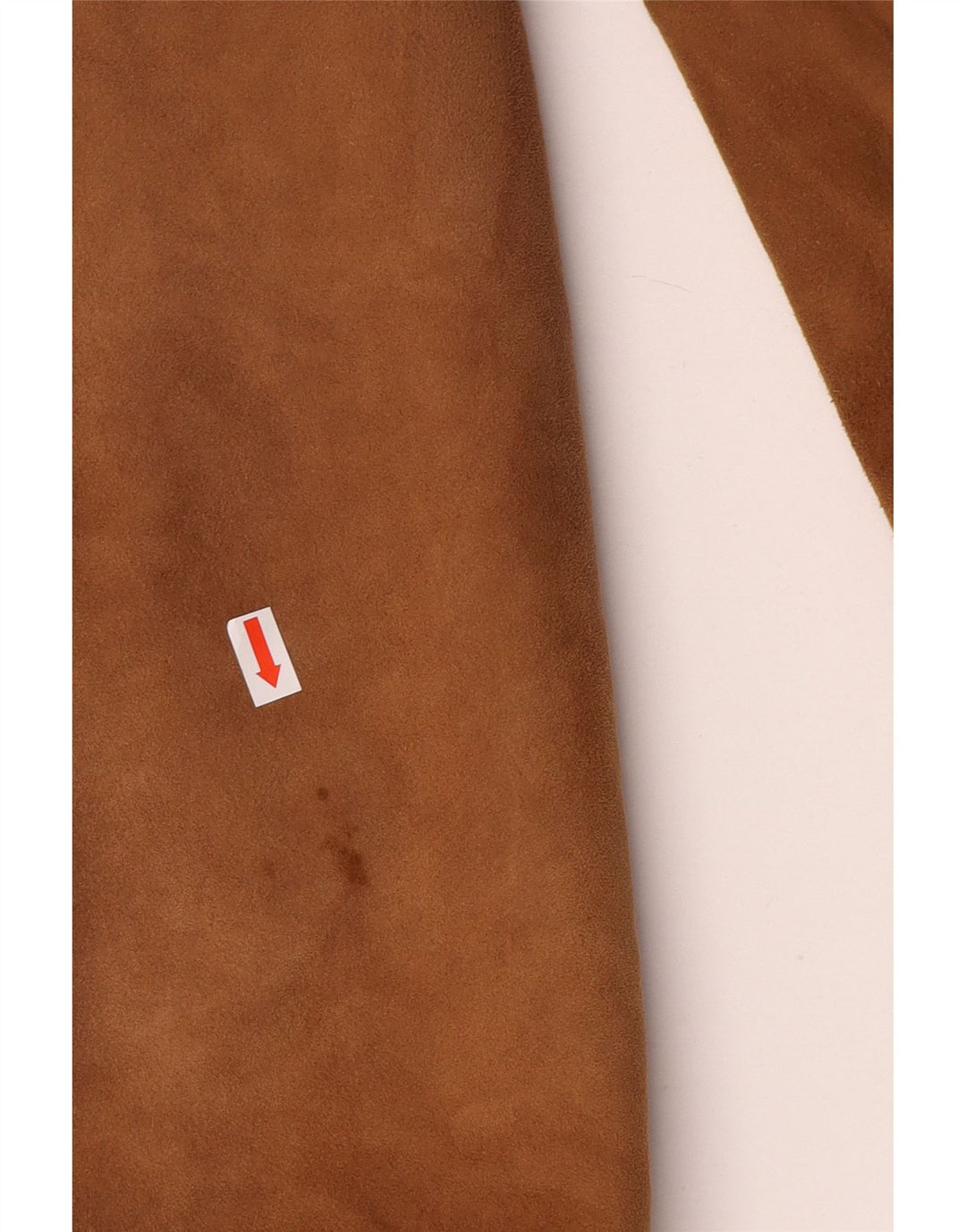 Vintage Herren Shearling Zweireihiger Mantel UK 36 Kleines braunes Leder