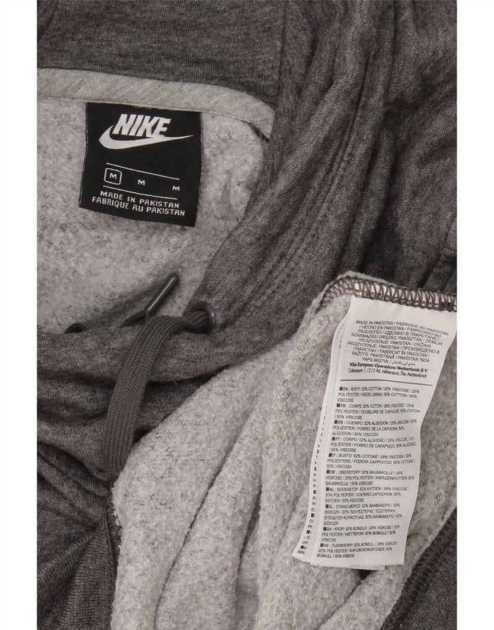 Nike Damen Kapuzenpullover UK 14 Mittelgraue Baumwolle