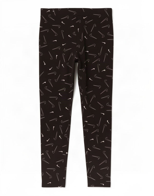 Nike Mädchen-Leggings mit Grafik, mittelgroß, schwarze Baumwolle, 10–11 Jahre