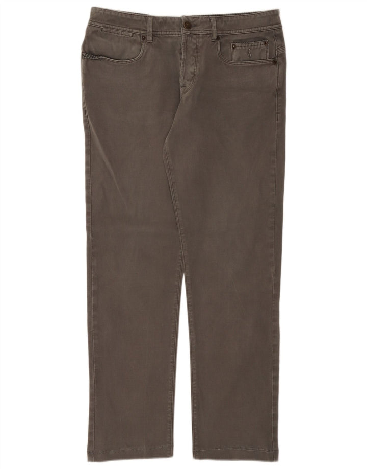 SIVIGLIA Herren Straight Jeans W35 L30 Graue Baumwolle