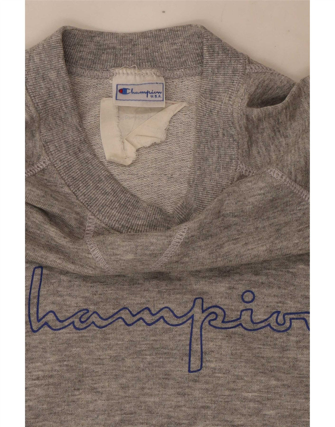 Champion Herren-Sweatshirt mit Grafik, Größe S, Grau meliert